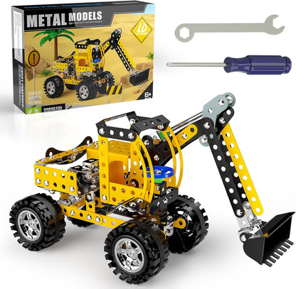 Lucky Doug STEM Building Projects Model Train Set Toys for Boys Kids 8 9 10 11 12 Years Old and Older - 340 PCS DIY Metal Building STEM Toys