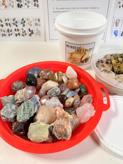 Generic Rough and Tumble Crystal Gemstone Quart Mining Bucket/Gifts for Boys and Girls/Geology