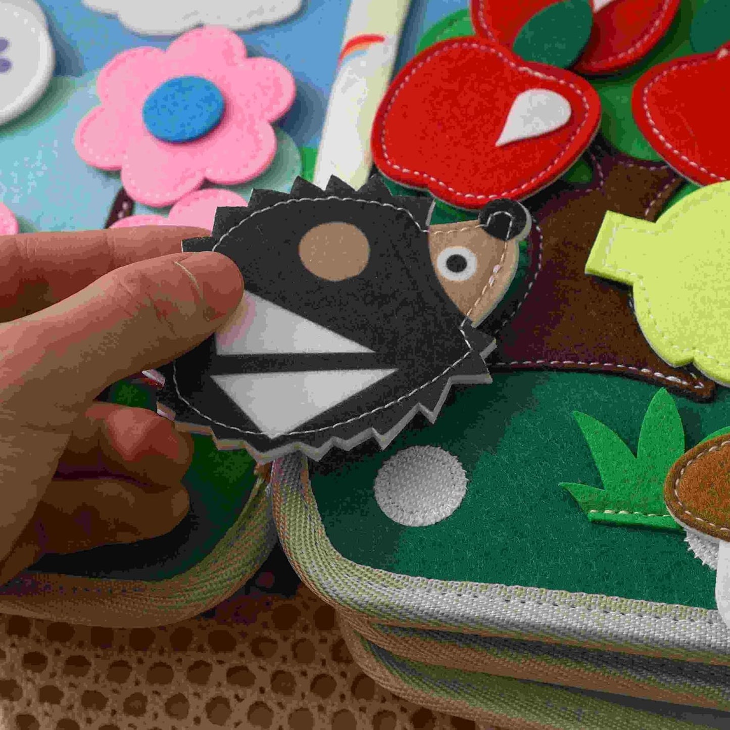 GOODMOM Busy Book for Toddlers Age 1-3 - Interactive Quiet Felt Activity Book, Travel Toys for Kids,Learning Toys, Fine Motor Skills, Color Shape Recognition,