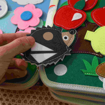 GOODMOM Busy Book for Toddlers Age 1-3 - Interactive Quiet Felt Activity Book, Travel Toys for Kids,Learning Toys, Fine Motor Skills, Color Shape Recognition,