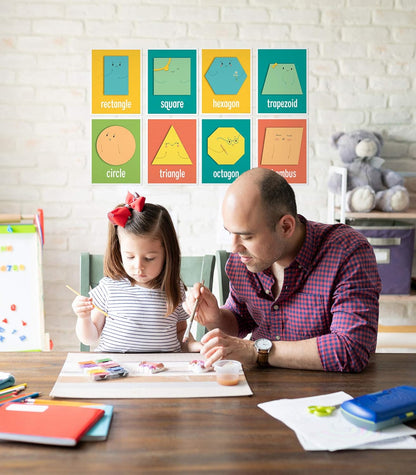 Carson Dellosa 14-Piece Mathematics Strategy Posters, 8.5" x 11" Wall Art Ten Frame, Counting, Number Line, Math Manipulatives, Facts, and More Strategies, Classroom Decor and Teacher Supplies