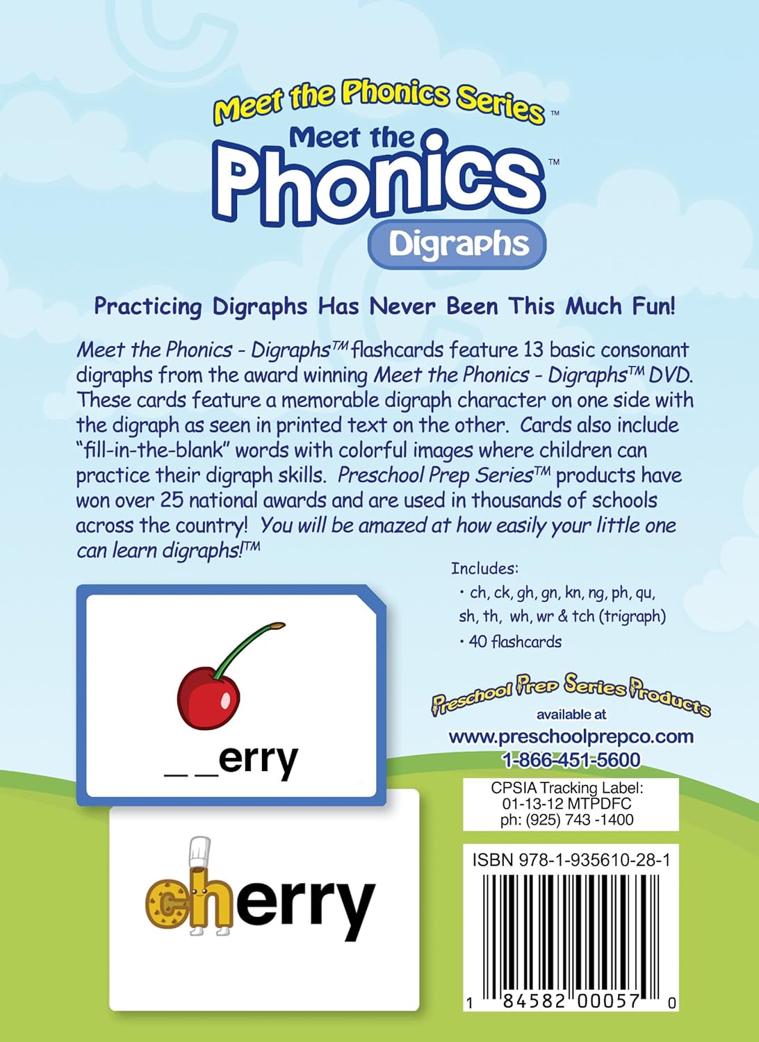 Meet The Phonics - Digraphs - Flashcards