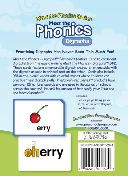 Meet The Phonics - Digraphs - Flashcards
