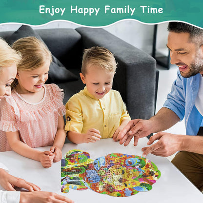 Dinosaur Puzzles for Kids Ages 6-8 Years Old 295 Piece Jigsaw Puzzles Unique Animal Shape Floor Puzzle Ages 8-10 Learning Educational Toys Birthday Gift for Boys Girls Ages 10-12