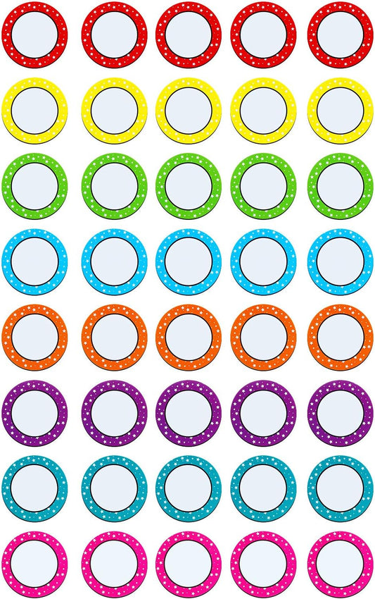 Outus 40 Pcs Numbers Magnetic Accents 2 Inch Round Whiteboard Magnets Writable Circle Blank Magnets for Office School Christmas Stocking Stuffers Gifts, 8 Colors(Color Set 1)