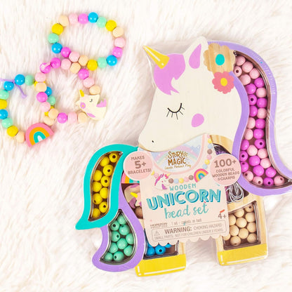 Story Magic Wooden ABC Beads by Horizon Group USA, Premium Wood Jewelry Making Kit, Makes 10+ Pieces of Jewelry, Over 350 Wooden Beads & Charms
