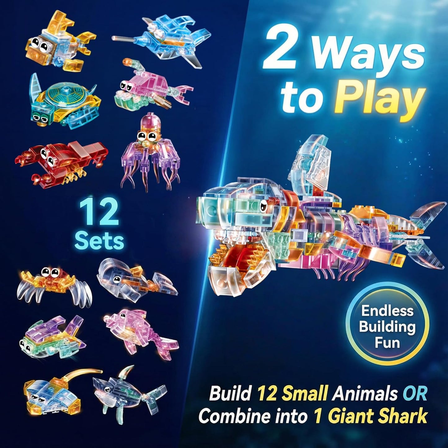 QMEAKMONY 12-in-1 Number & Mech Warrior Building Blocks Set, STEM Educational Kit with Digital Transformation & Giant Robot Combo, Creative Construction Toy for Enthusiasts