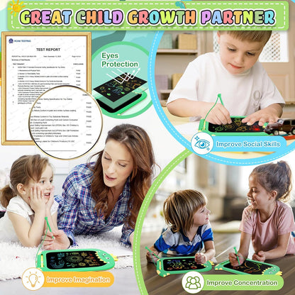 Toddler Toys Age 1-2,10IN Drawing Tablet Doodle Board Writing Tablet for Kids,Learning Toy for 1 2 3 4 5 6 7 8 Year Old Boys Girls Christmas Birthday Gifts,Travel Games Dinosaur Toy for Boys 4-6