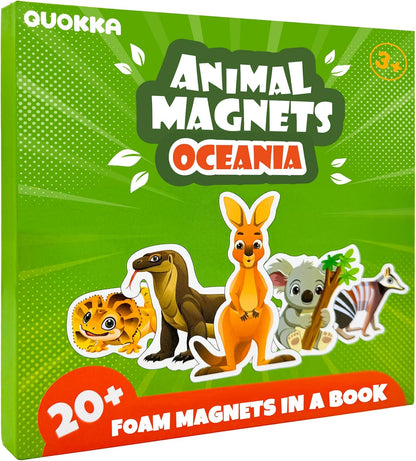 QUOKKA Travel Magnetic Puzzles for Toddlers 1-3 – 20+Pcs Farm Toy Game with Extra-Long Play Book – Fun Travel Game for Kids Ages 3-5 – Strong Magnets for Car Activities – Fun Toddler Puzzle Ages 2-4