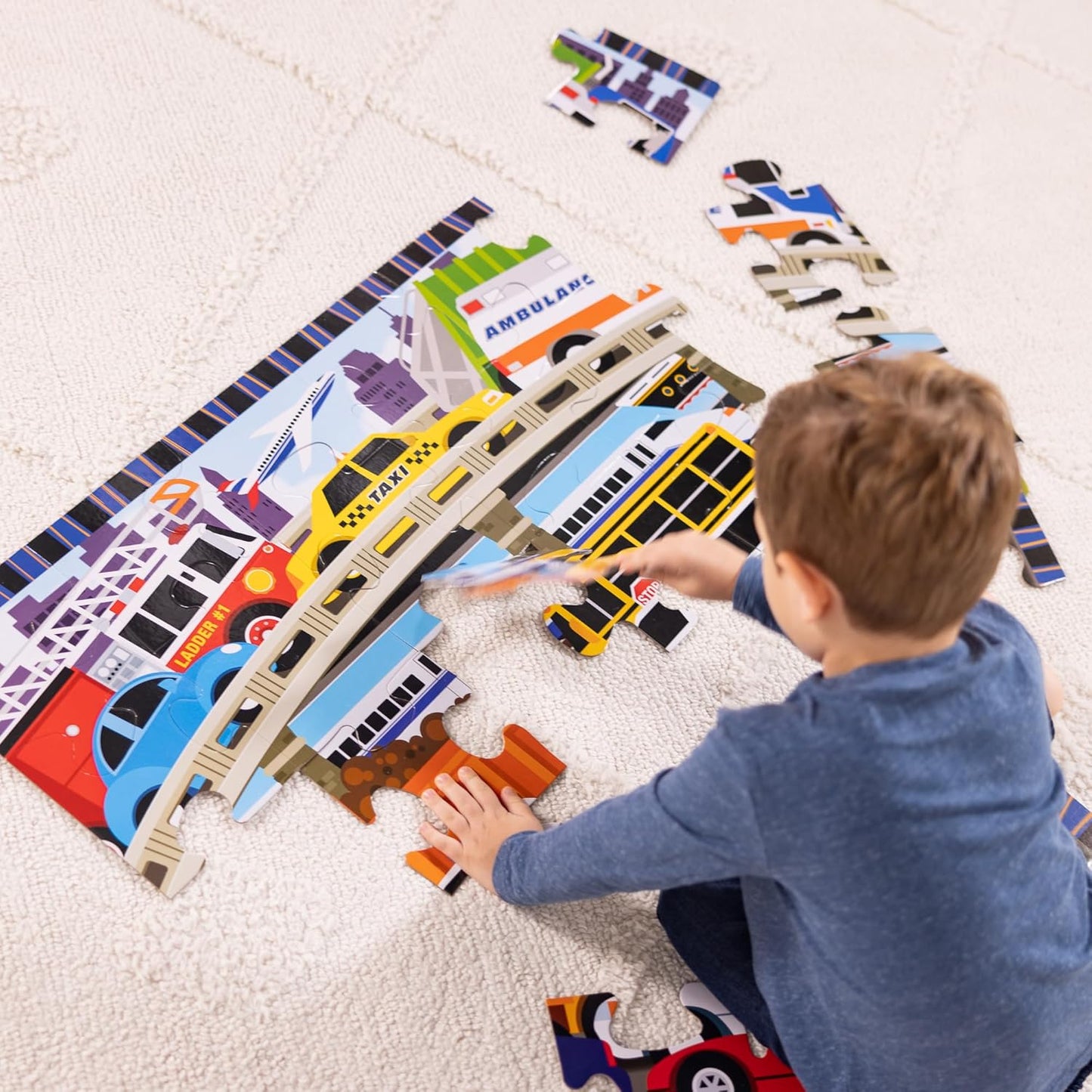 Melissa & Doug Dinosaur Dawn Jumbo Floor Puzzle (24 Pieces, 2 x 3 Feet), Jigsaw Puzzle for Preschoolers and Kids Ages 3+ - FSC Certified