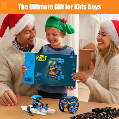 STEM Solar Power Robots Toys for Boys Aged 8-12, 12 in 1 Educational Building Science Experiment Kit for Kids, Birthday Gifts for Aged 8 9 10 11 12 13 Boys Girls Teens