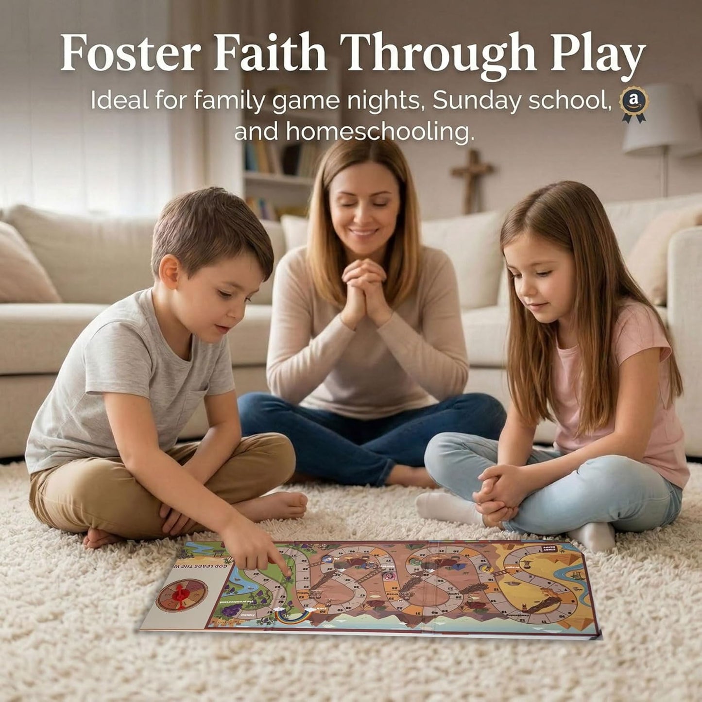 TRAVOFUN Bible Memory Matching Game for Kids - 3-in-1 Magnetic Travel Toy Set with 50 EVA Pieces, Tic-Tac-Toe & Storytime Bingo, Christian Educational Sunday School Games & Church Activities Gift