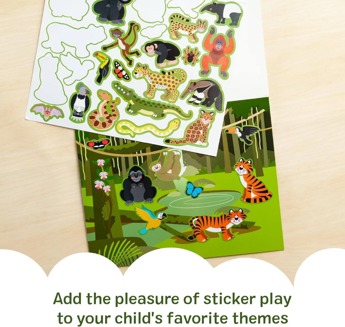 Melissa & Doug Reusable Sticker Pad: Habitats - 150+ Stickers Kids Animal Activities, Restickable Animals Sticker Book, Animal Habitats Removable Stickers for Kids Ages 4+ - FSC-Certified Materials