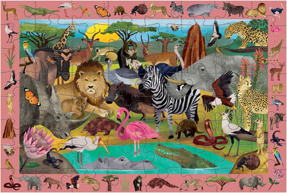Mudpuppy Rainforest — 64 Piece Search & Find Puzzle Jigsaw Puzzle Featuring Diverse and Exotic Rainforest Animals and Over 40 Hidden Images to Find for Ages 4+