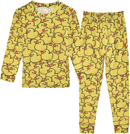 ALAZA Shark Starfish Palm Tree 2 Piece Pajama Set Long Sleeve Top and Pants Sleepwear Unisex - Colors B