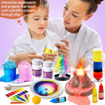 110+ Science Experiments Kits for Kids, Science Projects STEM Activies Toys Gifts for Boys & Girls, Volcano Eruption, Chemistry Set and More Scientist Educational Toys