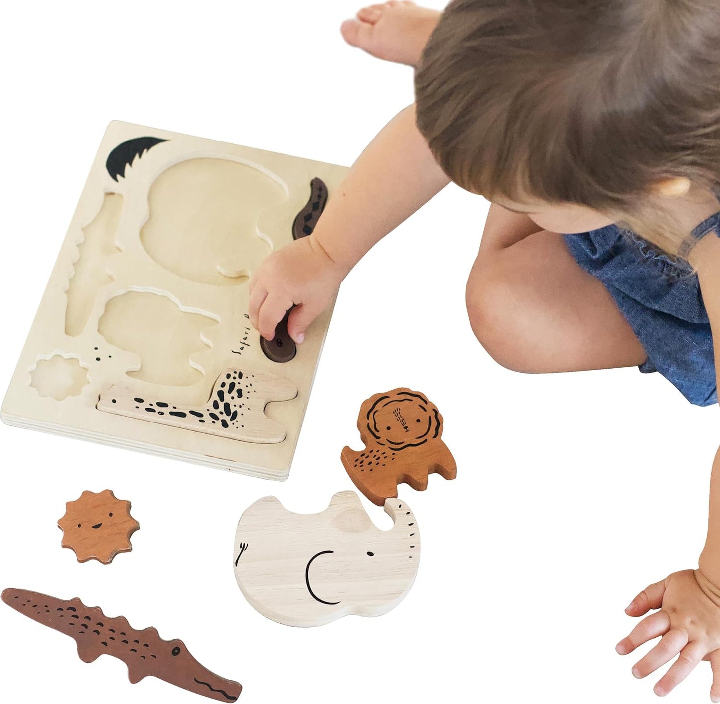 Wee Gallery Wooden Puzzles for Toddlers 1-3 – Count to Ten Ladybugs Toddler Puzzle, Puzzles for 1 Year Old & Up, Wooden Toddler Puzzle for Fine Motor Skills & Early Number Learning