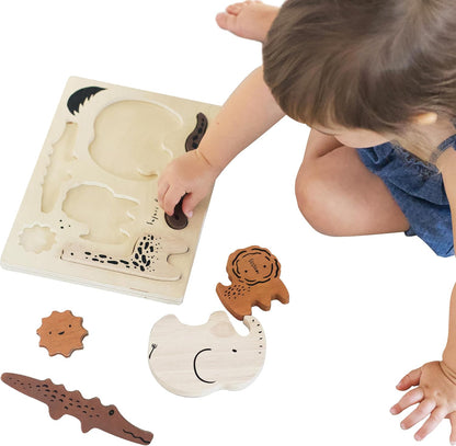 Wee Gallery Wooden Puzzles for Toddlers 1-3 – Count to Ten Ladybugs Toddler Puzzle, Puzzles for 1 Year Old & Up, Wooden Toddler Puzzle for Fine Motor Skills & Early Number Learning