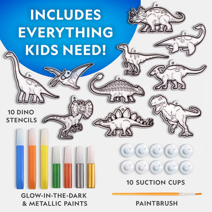 NATIONAL GEOGRAPHIC Kids Window Art Kit - Stained Glass Solar System Arts & Crafts Kit with Glow in The Dark Planets, Use as Window Suncatchers, Hanging Decor from Ceiling, Mobile, Space Room Decor