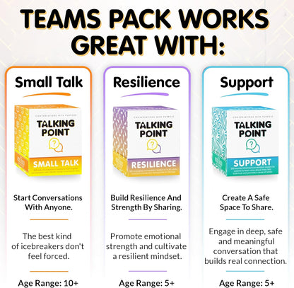 200 Conversation Cards for Teams - Meaningful Questions That Help Team Members Understand Each Other - Team Building Conversation Starter Card Game for Work - Office Icebreaker Conversation Card