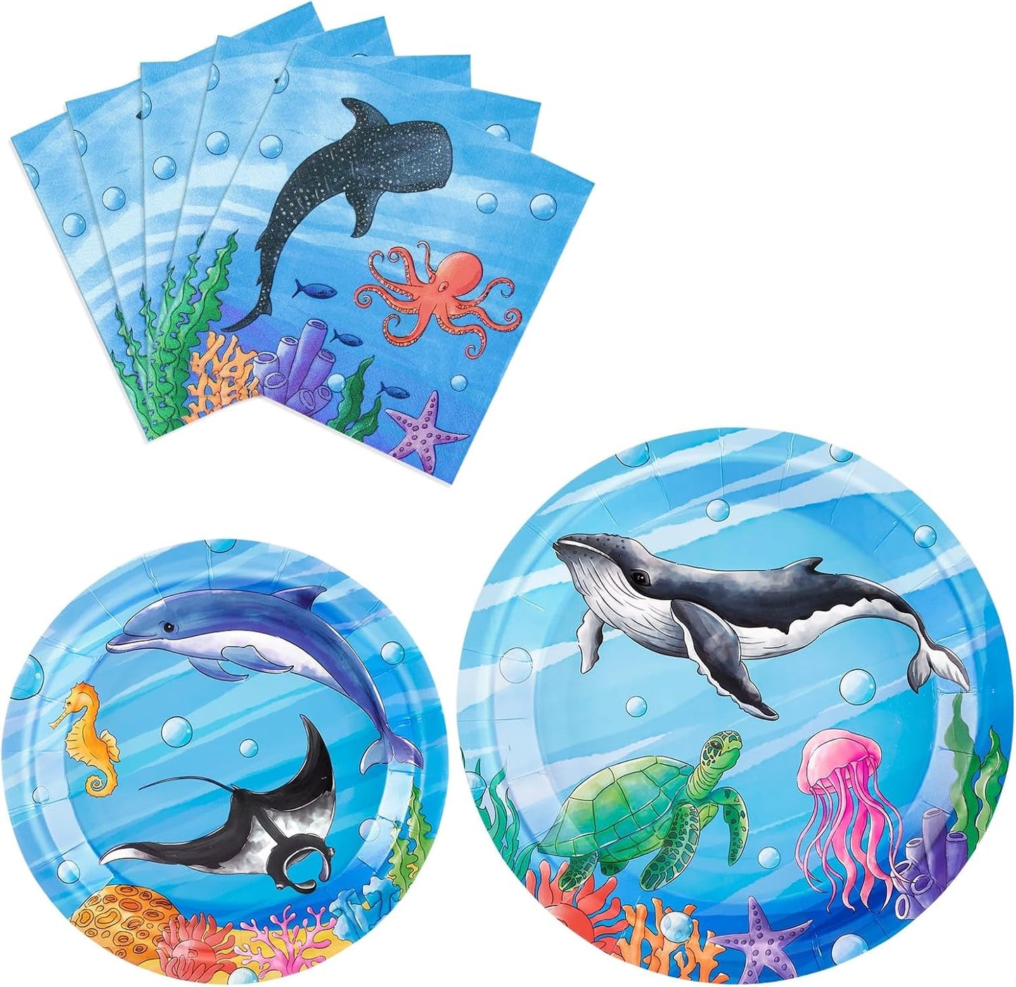 WERNNSAI Science Party Decorations - 48 Pcs Science Plates and Napkins Mad Scientist Birthday Decoration Chemistry Party Plates Set Little Scientist Labratory Favors Serves 16 Guests
