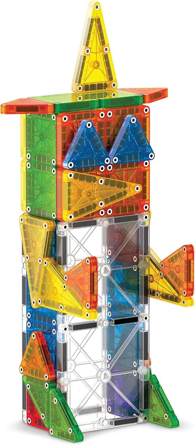 Magna-Tiles microMAGS 70-Piece Deluxe Magnetic Construction Set, The Original Magnetic Building Brand