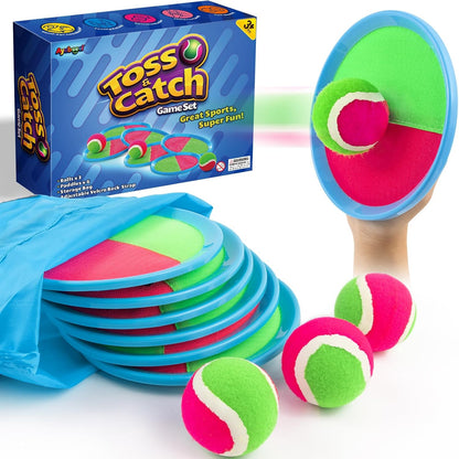 Ayeboovi Toss and Catch Ball Game Outdoor Toys for Kids Yard Games Beach Toys Outside Games for 3 4 5 6 7 8 9 10 Year Old Boys Girls (Upgraded)
