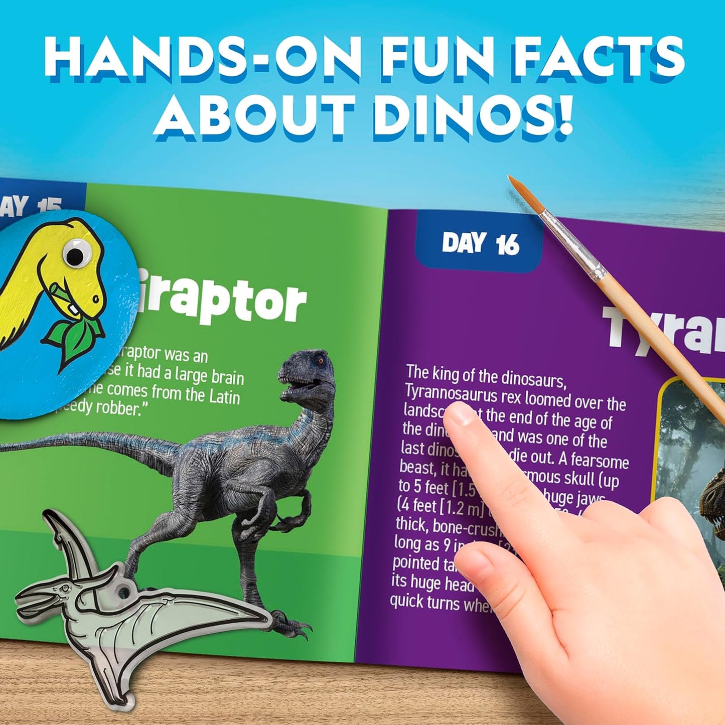 National Geographic Giant Dinosaur Egg Activity Kit – 15+ Dino Crafts, Painting Cars, Clay Models, Dig Brick, Stickers & Learning Guide, Dinosaur Science Toy for Boys & Girls