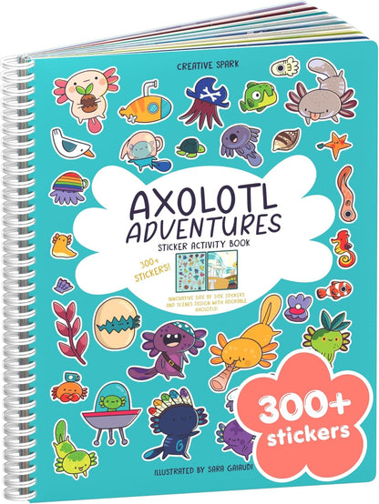 Animals Habitat 500+ Kids Sticker Book by Cupkin Toddler Airplane Travel Activity Coloring and Sticker Book, Road Trip Essentials, 12 Coloring Pages + 12 Scenes for Ages 2–8 Years - Colors B