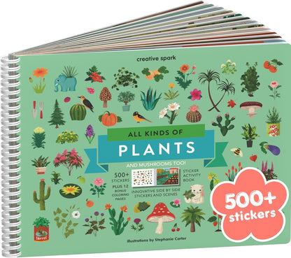 Animals Habitat 500+ Kids Sticker Book by Cupkin Toddler Airplane Travel Activity Coloring and Sticker Book, Road Trip Essentials, 12 Coloring Pages + 12 Scenes for Ages 2–8 Years - Colors B