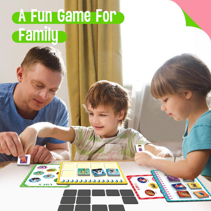 Magnetic Shopping List Game, Funny Spanish Groceries Matching Memory Game, Race to Collect Your Items Educational Toy for Boys & Girls at Home