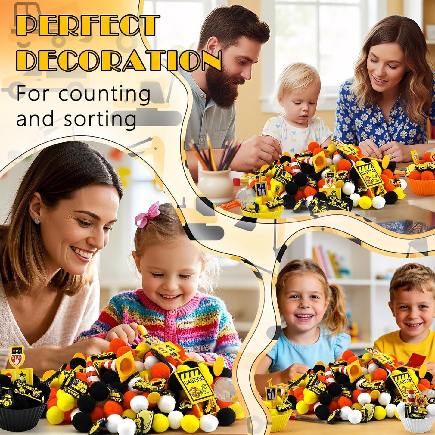 270 Pcs Numbers and Letters Sensory Bin Items Back to School Counting Sorting Sensory Bin Filler Fine Motor Numbers and Letters Geometric Figure Counts for Easter Spring Summer Sorting