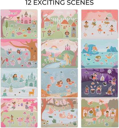 Fun Sticker Book for Toddlers 2-4 Years - Perfect Kids Activity Book with 500+ Beautiful Stickers & 12 Themes for Entertaining Boys & Girls 4-8 While Traveling - Incl. Coloring Pages