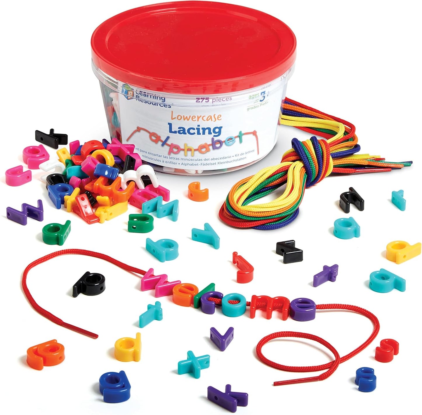 Learning Resources Beads and Patterns Card Set, Lacing Beads, 130 Pieces Ages 3+