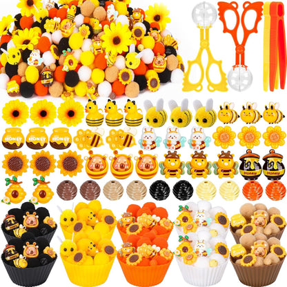 307 Pcs St. Patrick's Day Sensory Bin Filler Shamrock Fine Motor Sensory Bin Items Includes Pom Poms Irish Shamrock St. Patrick's Hat Resin Animals for Counting Sorting Training