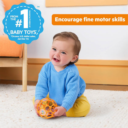 Bright Starts Oball Musical Toy, Jingle & Shake Pal, BPA-Free Easy-Grasp Baby Rattle Toy, Ages Newborn+
