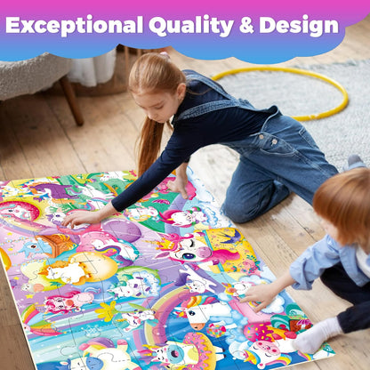 QUOKKA Giant Floor Puzzles for Kids Ages 3-5 - 2x3 Feet 48 Piece Large Puzzles for Kids Ages 4-8 - Educational Toys for Boys and Girls - Toy Gift Activities Africa Version 2