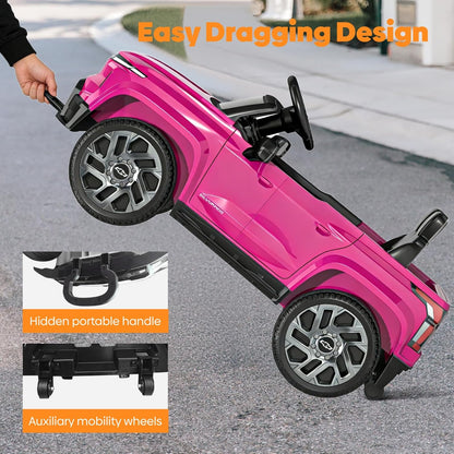 24V Licensed Chevrolet Silverado Electric Car for Kids, Ride on Toys for Toddlers with Remote Control, Soft Start, LED Lights, Music Player, Seat Belts, Easy to Assemble, Black