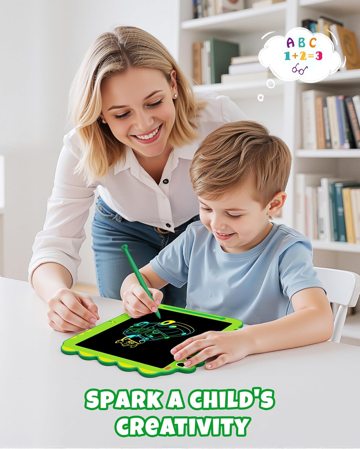 ORSEN 8.5 Inch Doodle Board Drawing Tablet - Dinosaur Toy Gift for Kids 3-7 Years Old