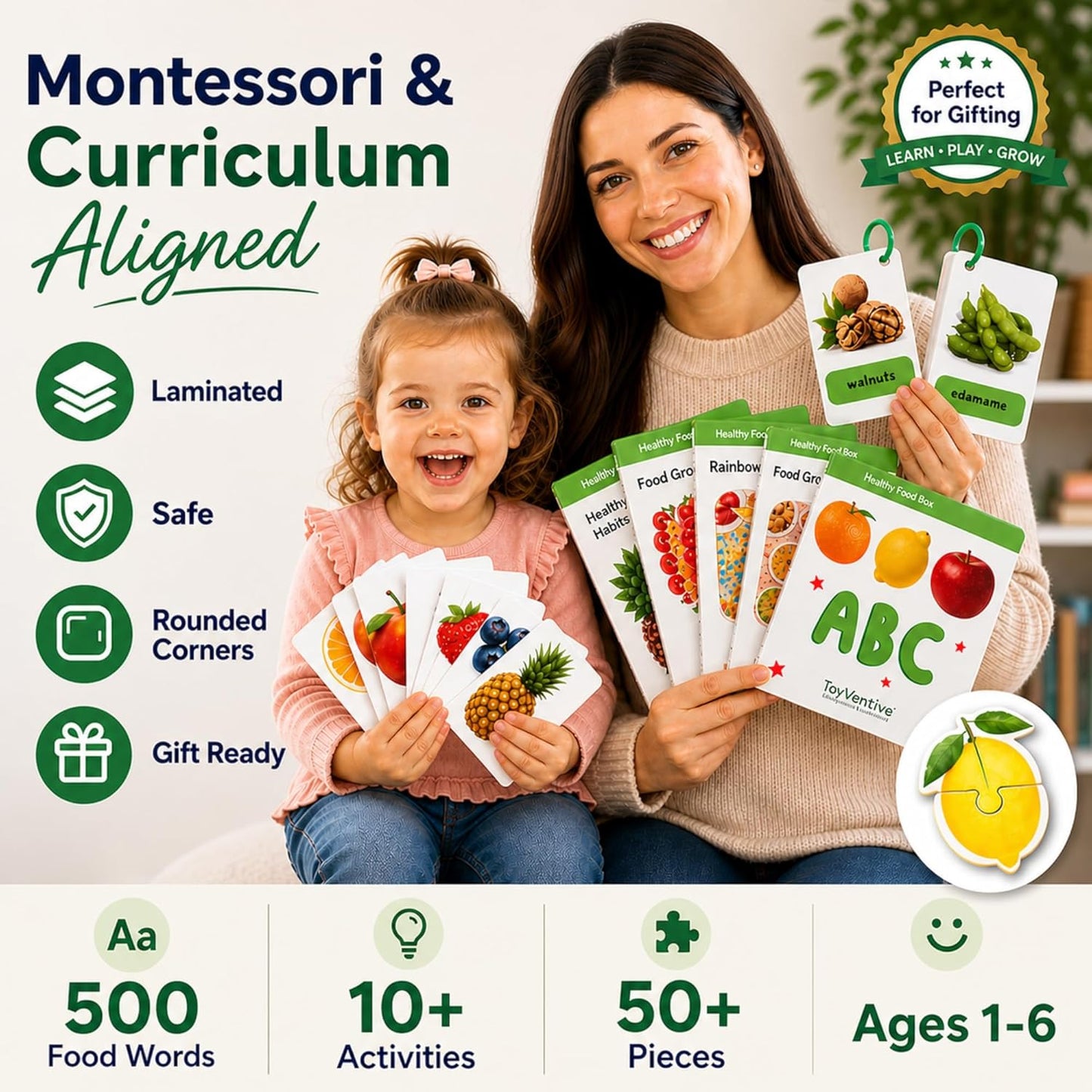 Preschool Montessori Learning Kit With Busy Book For Toddlers 1-3- Baby Flash Cards - Quiet Activity Books - Puzzles Ages 2-4 - Flashcards 3-5 Years - 1 Year Old Boy Gifts -1st Birthday Toys For Girls