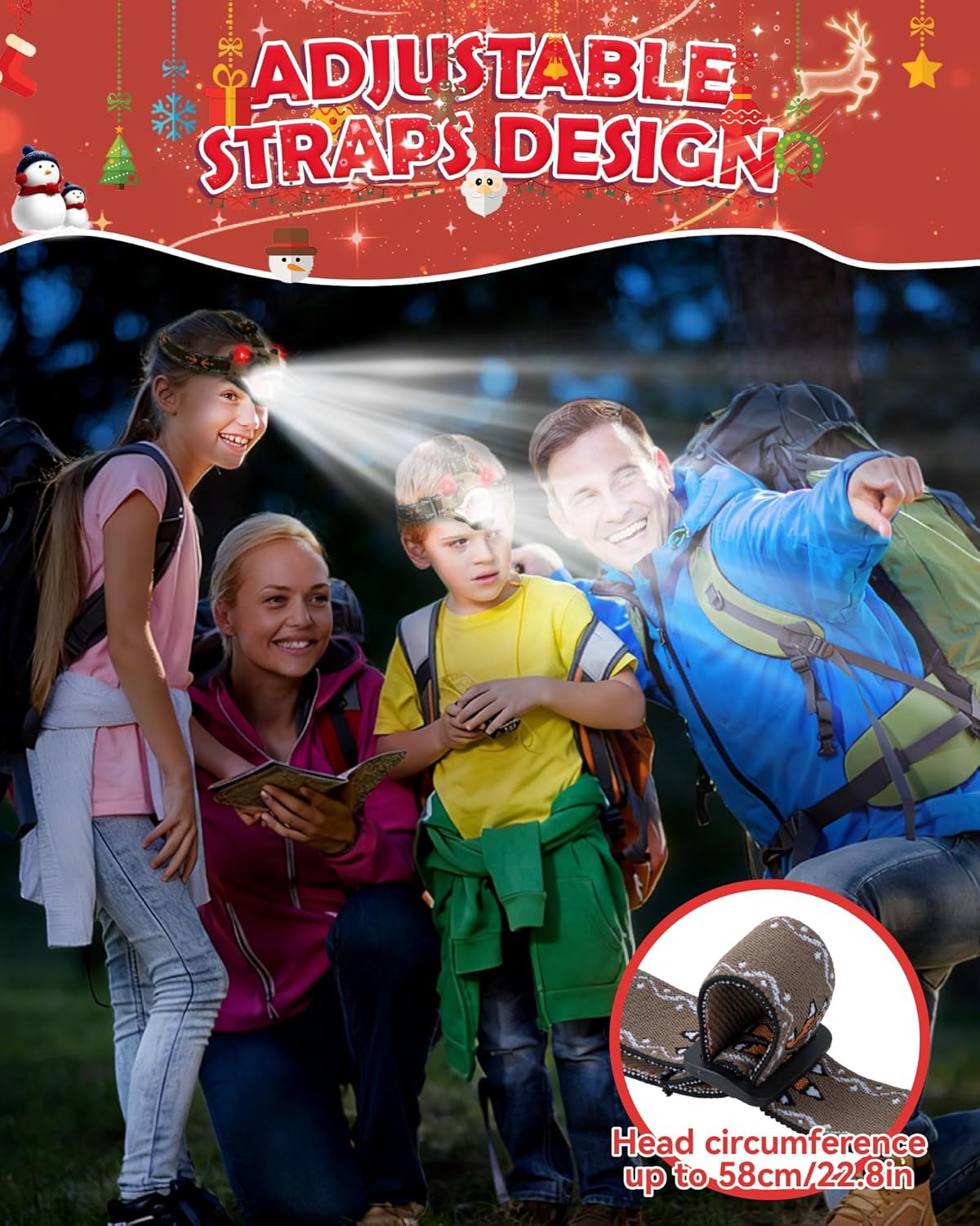 LED Dinosaur Headlamp for Kids, Children's Toy Flashlight T-Rex Dinosaur Toys for Age 3 4 5 6 7 8 9 Years Old Kids, Camping Hiking Gear for Boys Girls