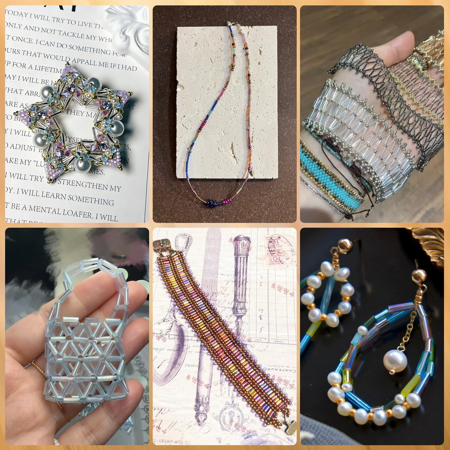 5040Pcs Tube Bead Embroidery Kit, Bugle Beads for Embroidery for Jewelry Making, Crafts, Bracelets, Necklaces, Earrings