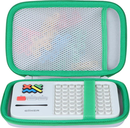 Lebakort Storage Case Compatible with GiiKER Super Blocks Pattern Matching Puzzle Original 1000+ Challenges Brain Teaser (Off White + Red Case)