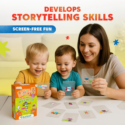 Kidrox Squad Alphabet Flashcards for Kids – 26 Slide-Reveal Cards in English & Spanish | Magic Pull-Tab Bilingual Learning Game for Toddlers & Preschoolers Age 3+