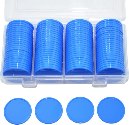 Smartdealspro Set of 100 1 Inch Opaque Plastic Learning Counters Mini Poker Chips Game Tokens with Storage Box (Pink)