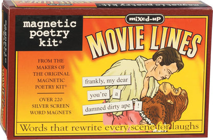 Magnetic Poetry - Mixed-Up Movie Lines Kit - Words for Refrigerator - Write Poems and Letters on the Fridge - Made in the USA
