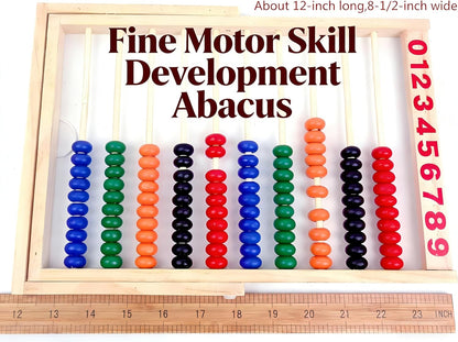 MAGIKON Wooden Counting Number Frame, 10 Rows Abacus for Kids Learning Math (11-1/2-Inch)