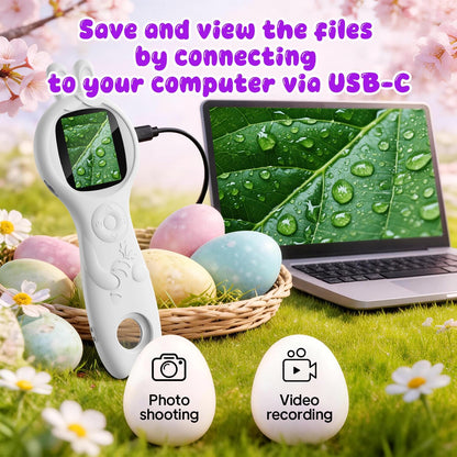 Microscope for Kids - Electronic Handheld Magnifying Glass for Children-STEM Outdoor Science Kit for Summer Travel & Camping Toy,Birthday Gifts Toys for 5-8 9-12 Year Old Girls（Purple）