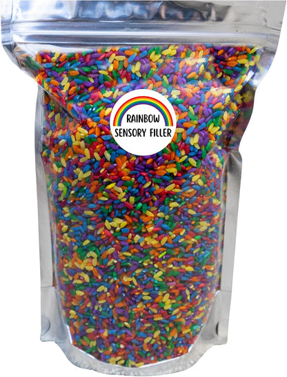 Sensory Rice, Sensory Bin Filler, Sensory Filler, Sensory Bins, 4th of July Toys, Sensory Bin Tools, Sensory Table Filler (4th of July Sensory Rice, 4 Cups)