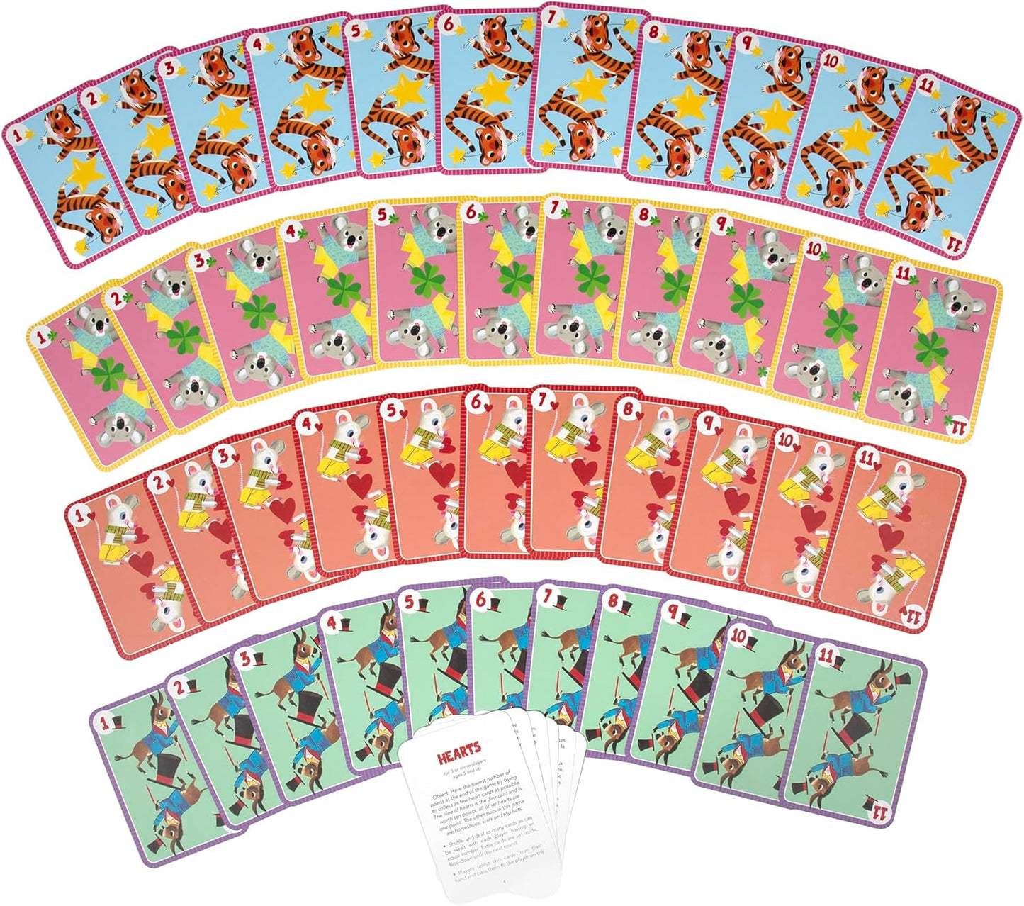 eeBoo Old Maid Playing Card Game - 50 Career Themed Cards, Classic Matching Card Game, Durable Oversized Cards, Screen-Free Fun, Ages 5+